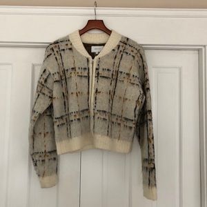 Current Elliott Zip-Up Sweater, Size 2